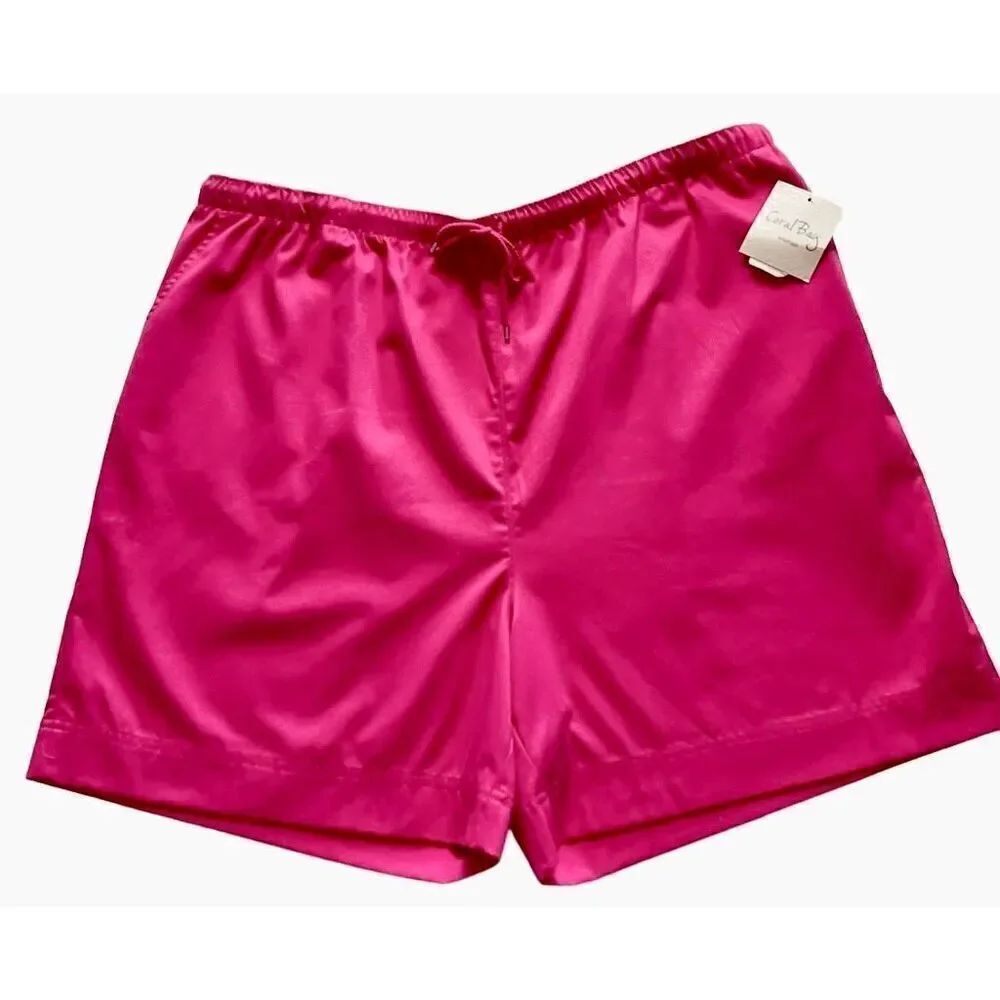 CORAL BAY 3X Women’s Pink Drawstring Shorts
